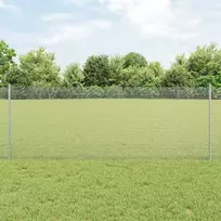 Suvirintas vielos tvora su stulpeliais 10 x 0,8 m Sidabrinė