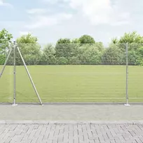 Suvirinta vielos tvora su betono baze 10 x 1,2 m Sidabrinė