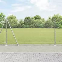 Suvirinta vielos tvora su betono baze 10 x 1,2 m Sidabrinė