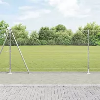 Suvirinta vielos tvora su betono baze 10 x 1,2 m Sidabrinė