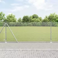 Suvirinta vielos tvora su betono baze 50 x 0,8 m Sidabrinė