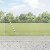 Suvirinta vielos tvora su betono baze 10 x 1,5 m Sidabrinė