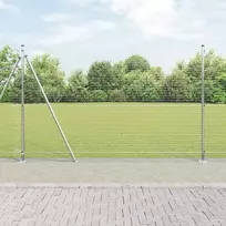 Suvirinta vielos tvora su betono baze 10 x 1,5 m Sidabrinė