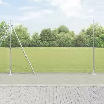 Suvirinta vielos tvora su betono baze 10 x 1,5 m Sidabrinė
