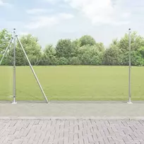 Suvirinta vielos tvora su betono baze 10 x 1,6 m Sidabrinė