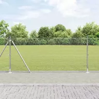 Suvirinta vielos tvora su betono baze 50 x 1 m Sidabrinė