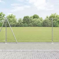 Suvirinta vielos tvora su betono baze 50 x 1,2 m Sidabrinė