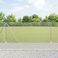 Suvirinta vielos tvora su betono baze 25 x 0,8 m Sidabrinė