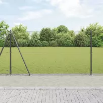Suvirinta vielos tvora su betono baze 10 x 1,2 m Pilka