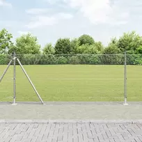 Suvirinta vielos tvora su betono baze 25 x 0,8 m Sidabrinė