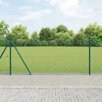 Suvirinta vielos tvora su betono baze 10 x 1 m Žalia Tinklelis