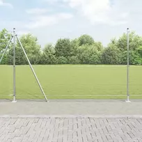 Suvirinta vielos tvora su betono baze 25 x 1,5 m Sidabrinė