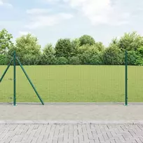 Suvirinta vielos tvora su betono baze 10 x 1 m Žalia Tinklelis