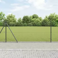 Suvirinta vielos tvora su betono baze 100 x 0,8 m Pilka