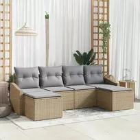 Sodo valgomojo komplektas 6 pcs Bežinė ir šviesiai pilka