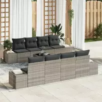 Sodo Sofų Rinkinys 8 pcs Šviesiai pilka ir tamsiai pilka