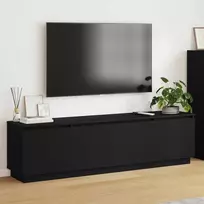 TV staliukas Televizoriaus spintelė su LED Juodas ąžuolas 180 x 38 x 49 cm