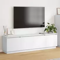 TV staliukas Televizoriaus spintelė Balta 180 x 38 x 49 cm Apdirbta mediena