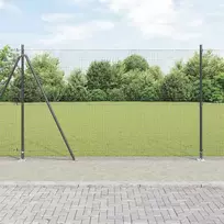 Suvirinta vielos tvora su betono baze 10 x 1,5 m Pilka