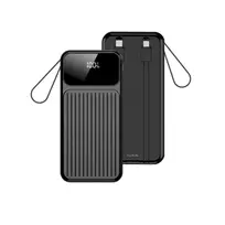 „Wekome Maxlife“ nešiojamoji baterija su įmontuotu laidu MXPB-06 PD QC 22.5W 10000 mAh juoda