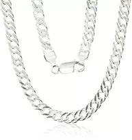 Sidabrinė grandinėlė Rombo 5.5 mm , briaunų apdirbimas deimantu - 50 - 5.5 mm. - 19.9 g.