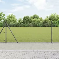 Suvirinta vielos tvora su betono baze 25 x 1 m Pilka Tinklelis