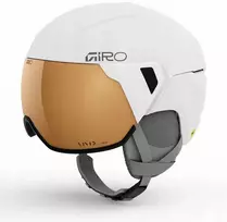 MIVIDA moteriškas žieminis šalmas GIRO ARIA SPHERICAL MIPS matinės baltos / RYŠKIAI vario spalvos, M dydis (55,5-59 cm)