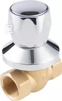 Ferro rutulinis ventilis potinkinis, vidinis-vidinis su rankenėle ir rozete, 3/4, F-Power