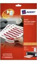 Avery Zweckform Avery L4728-20 vardo ženklelių įklotai, 160 kortelių, 60 x 90 mm, 190 g/m², balti