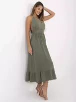 Suknelė Italy Moda Sukienka-MI-SK-88573.83-khaki
