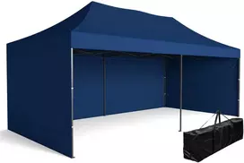 Poland Ekspress prekybos paviljonas - 3x6 m - 3 sienos - mėlynos spalvos