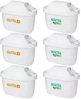 3x "BRITA Maxtra+ Hard Vanduo Expert" filtras (geltonas) + 3x "Brita Maxtra" 1 vnt. filtras. (Pure Performance)