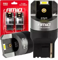 LED lemputės, pilnos „Canbus“ W21W 2SMD 7440 baltos spalvos, amio-03599