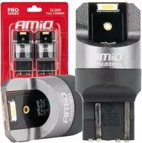 LED lemputės „Full Canbus Pro W21/5W“ 2x1860 SMD baltos 12 V 24 V amio-03601