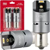 LED lemputės, pilnos „Canbus“ py21w, 2x1860 SMD, oranžinės, 12v, 24v, amio-03604