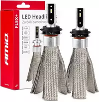 LED žibintų lemputės FLEX+ Series H7-6 canbus 6000K 12-24V AMIO-03662