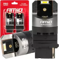 LED lemputės, pilnos „Canbus Pro“ serijos, P27W T25, 2x1860SMD, baltos, 12V, 24V, amio-03597