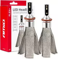 LED žibintų lemputės FLEX+ Series H8 H9 H11 H16 canbus 6000K 12-24V AMIO-03663