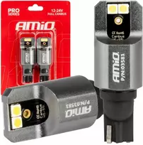 LED lemputės „Full Canbus Pro T15 W16W“ 4x3030 SMD baltos 12 V 24 V amio-03581