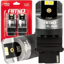 LED lemputės „Canbus Pro“ serijos P27W 4x3030 SMD baltos 12V 24V amio-03587