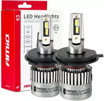 LED žibintų lemputės K3 Series H4/H19 12V 6000K canbus AMIO-03682