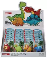 Emos Žibintuvėlis/raktų pakabukas dinozauras 1vnt, 5Lm 3xLR54, įvairių rūsių