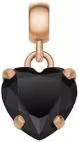 Daniel Wellington Auksuotas pakabukas su juoda širdele „Charms DW00400426“
