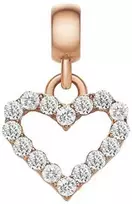 Daniel Wellington Auksuotas širdies formos pakabukas su skaidriais kristalais „Charms DW00400427“