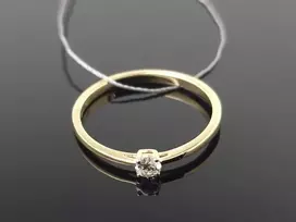 Best Diamonds Geltono aukso žiedas su briliantu