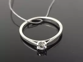 Best Diamonds Balto aukso žiedas su briliantu