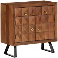 stalčių spintelė medaus ruda 70x35x70 cm akacijos masyvo