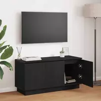TV staliukas Televizoriaus spintelė Juodas ąžuolas 100 x 38 x 49 cm