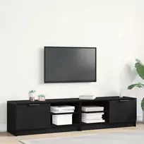 TV staliukas Televizoriaus spintelė 2 pcs Juodas ąžuolas 80 x 35 x 36,5 cm