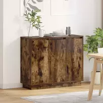 LED Bufetas Rūkyta ąžuolas 90 x 32 x 75 cm Apdirbta mediena